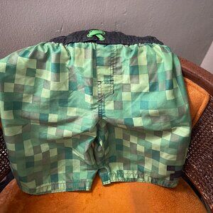 Minecraft Creeper swim trunks for boys
